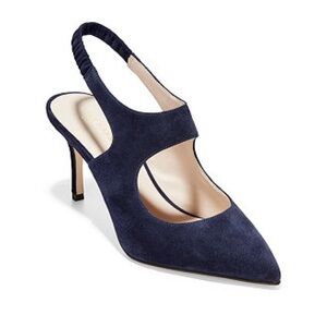 Cole Haan Women's Dark Blue Slingback Heels